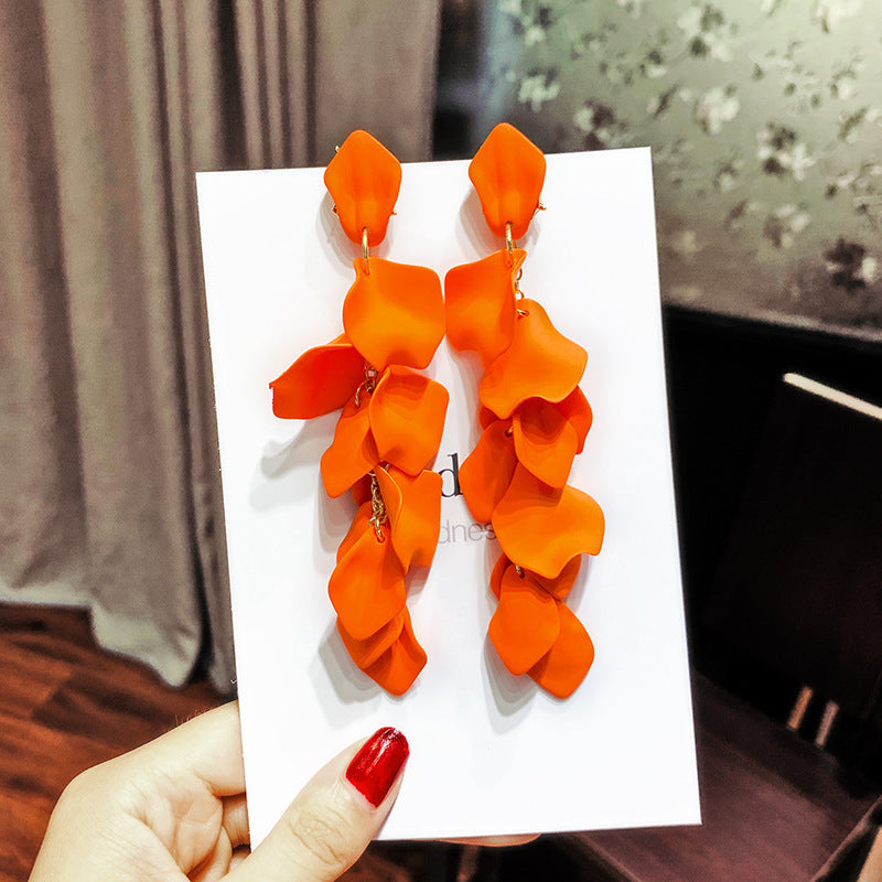 fashion flower inlaid shell arylic no inlaid earrings