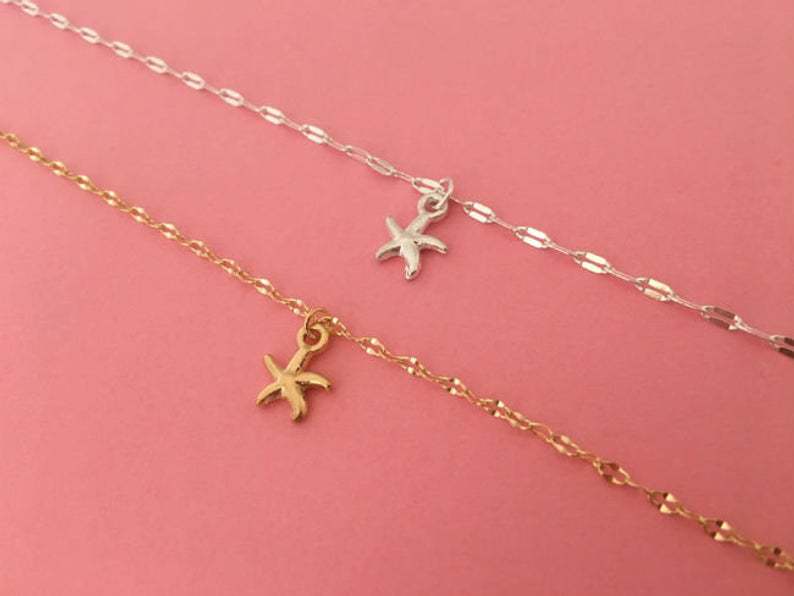 simple starfish pendant anklet fashion alloy starfish anklet