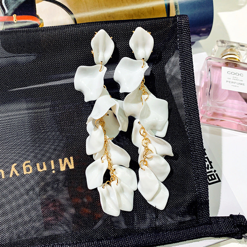 fashion flower inlaid shell arylic no inlaid earrings
