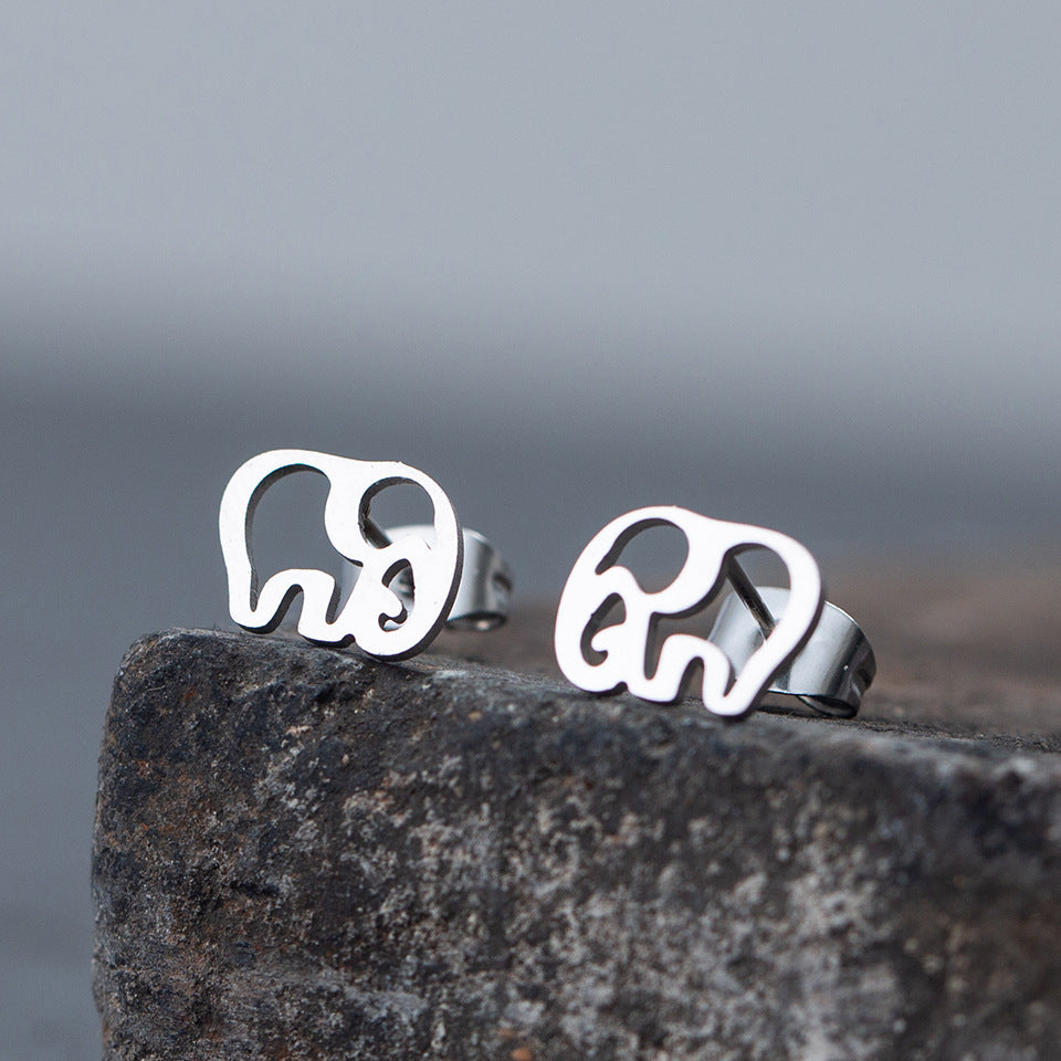 1 Pair Simple Style Animal Plating Stainless Steel Ear Studs