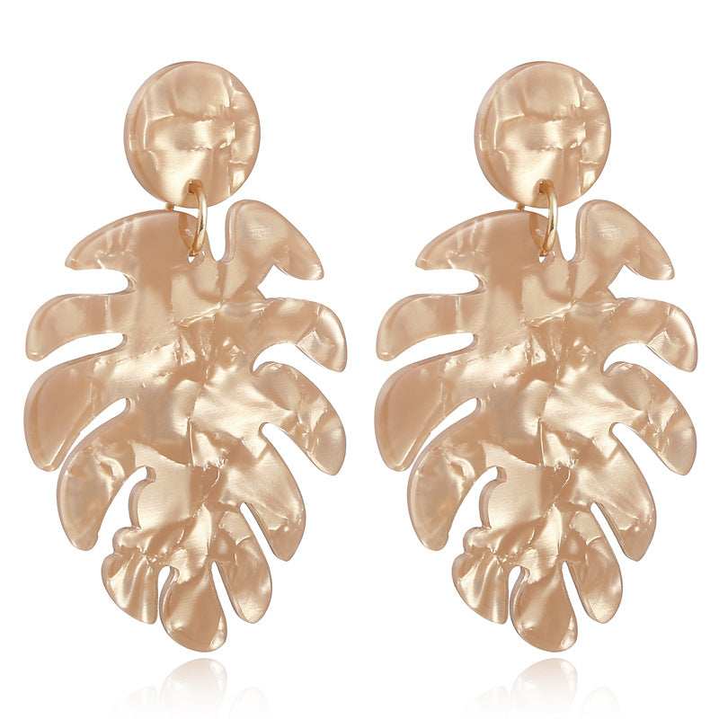 Novelty Leaves Resin Drop Earrings