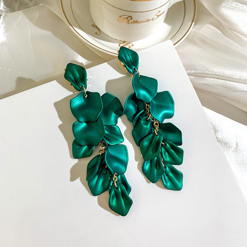 fashion flower inlaid shell arylic no inlaid earrings