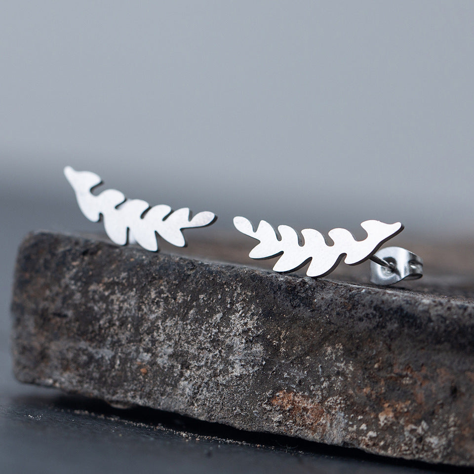 1 Pair Simple Style Animal Plating Stainless Steel Ear Studs