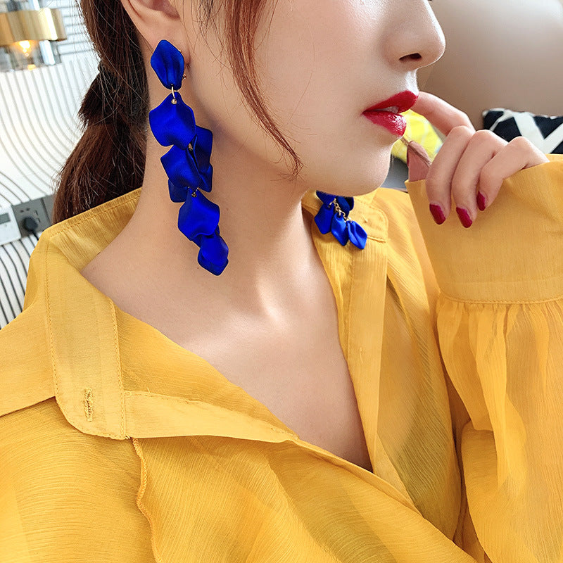 fashion flower inlaid shell arylic no inlaid earrings