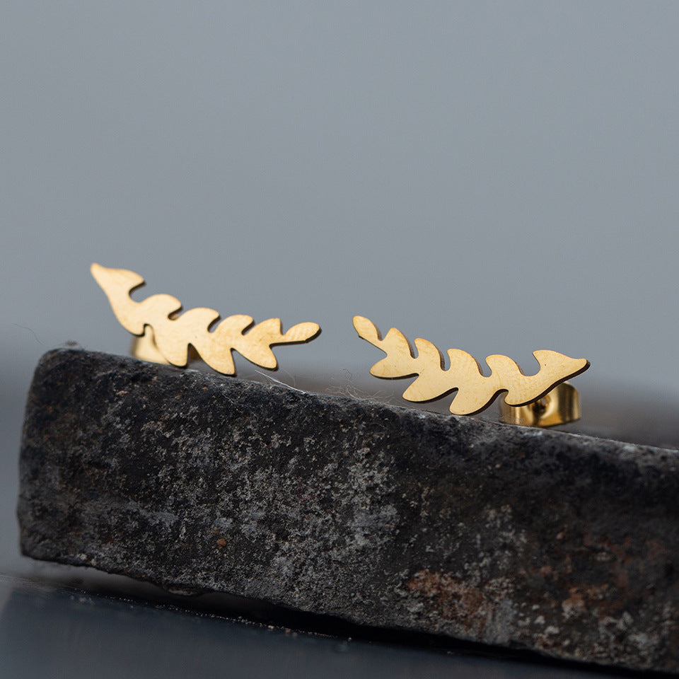 1 Pair Simple Style Animal Plating Stainless Steel Ear Studs