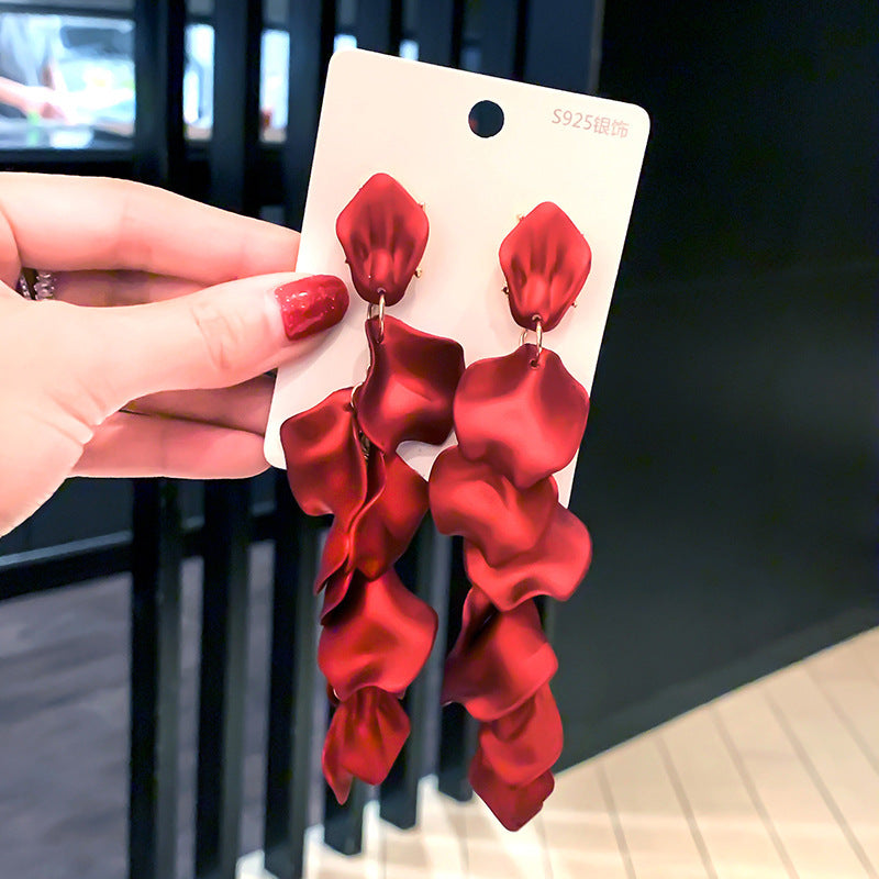 fashion flower inlaid shell arylic no inlaid earrings