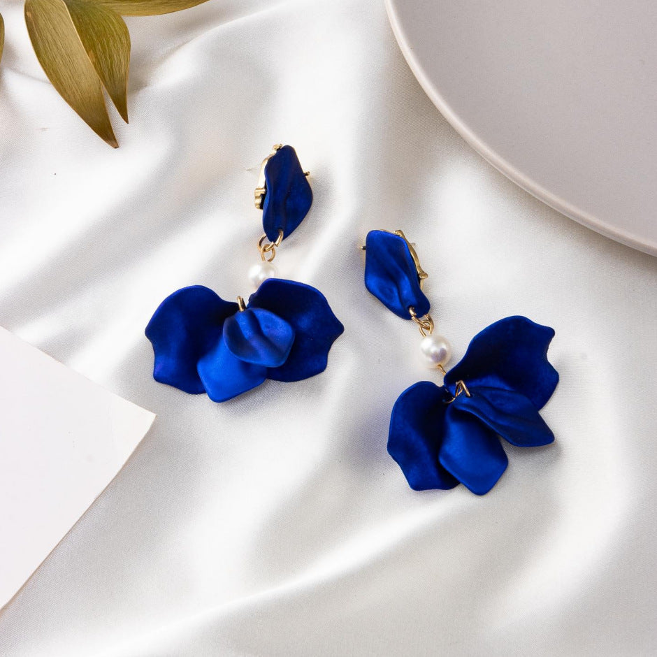 creative acrylic rose petal earrings fashion earrings