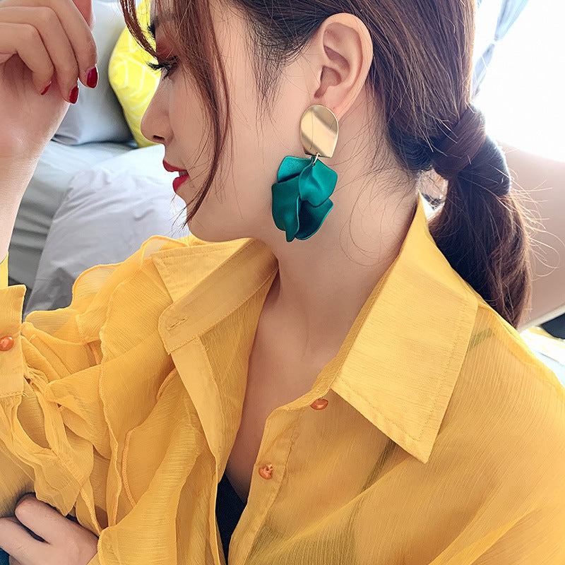 fashion flower inlaid shell arylic no inlaid earrings