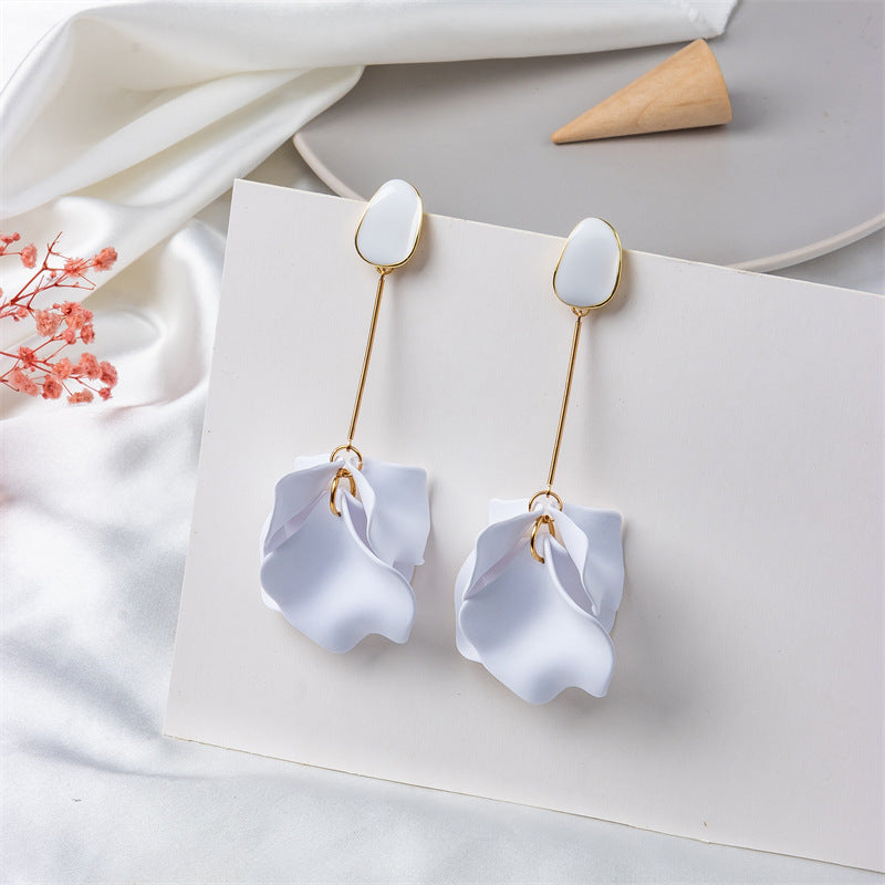 creative acrylic rose petal earrings fashion earrings
