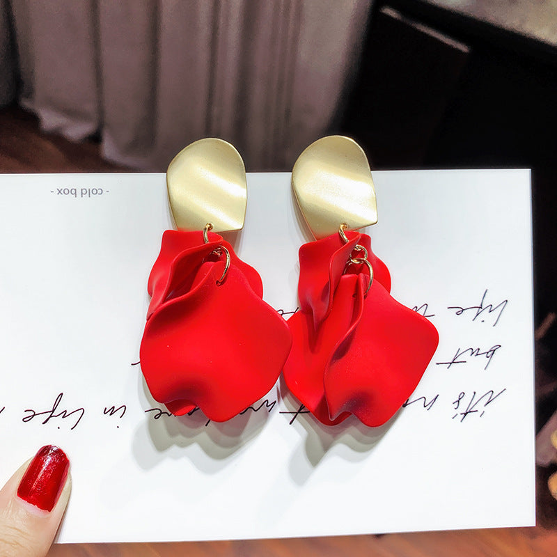 fashion flower inlaid shell arylic no inlaid earrings