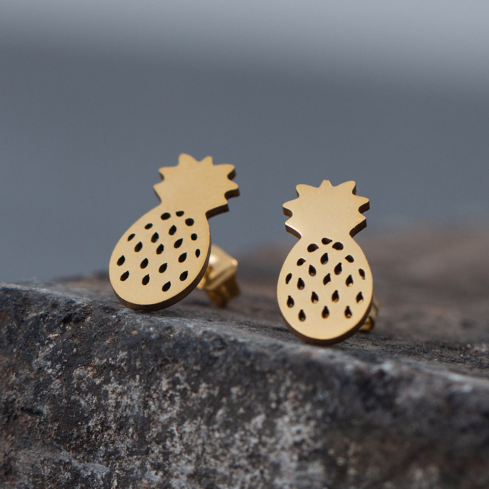 1 Pair Simple Style Animal Plating Stainless Steel Ear Studs