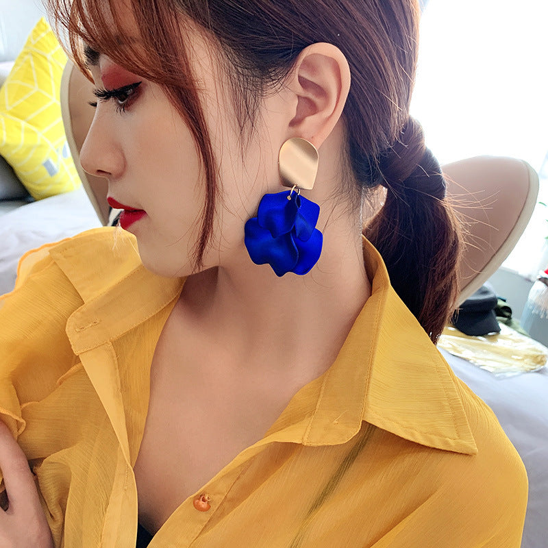 fashion flower inlaid shell arylic no inlaid earrings