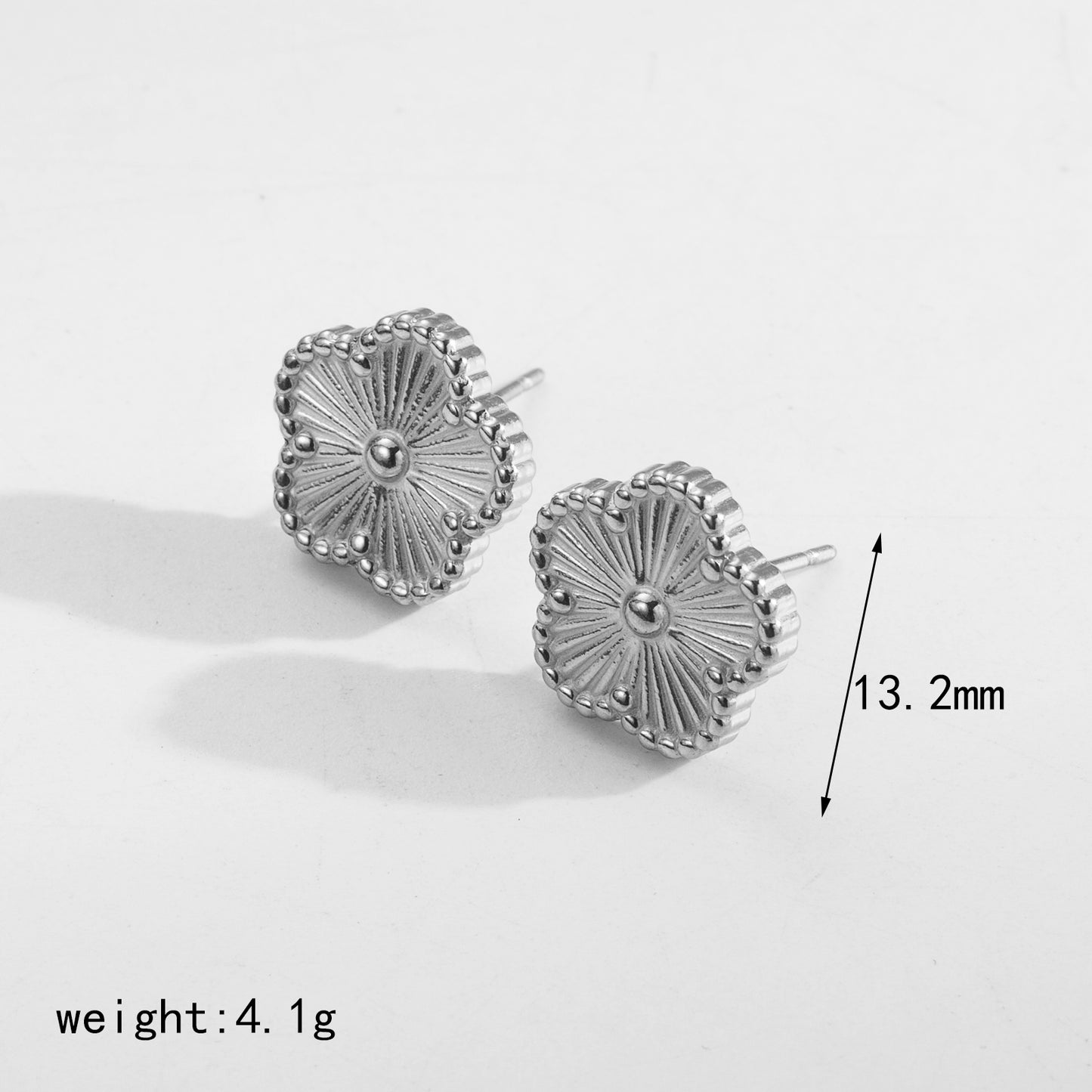 304 Stainless Steel 18K Gold Plated Basic Vintage Style Plating Flower Bracelets Ear Studs Necklace