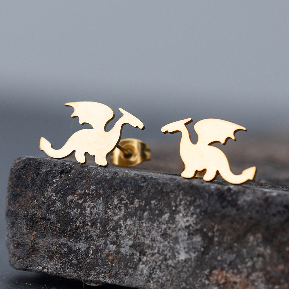 1 Pair Simple Style Animal Plating Stainless Steel Ear Studs