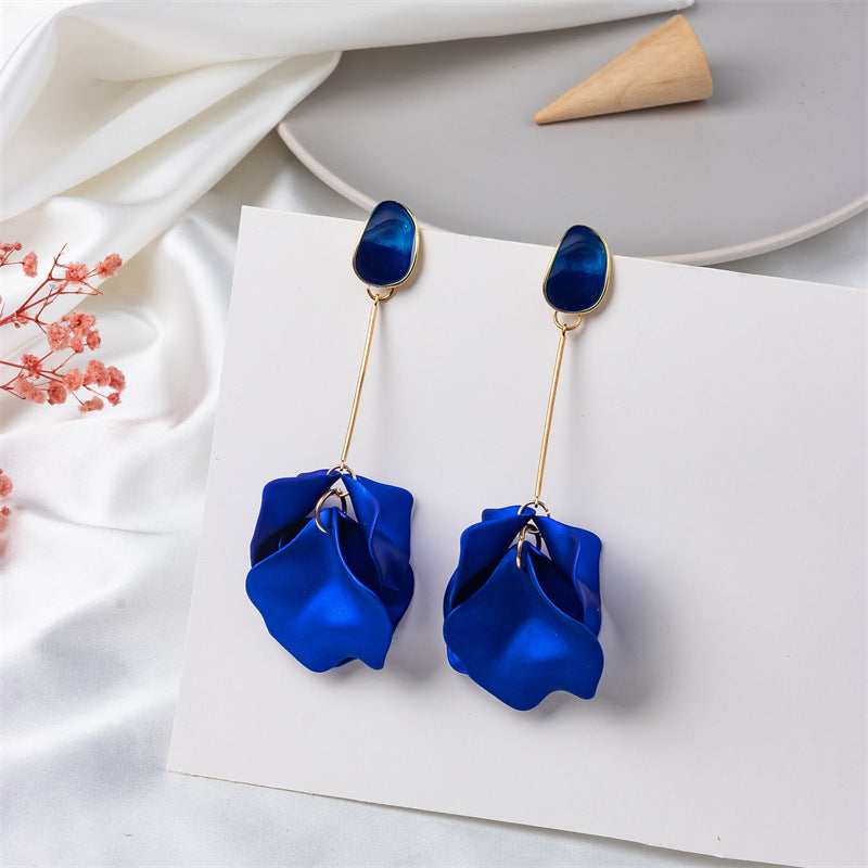 creative acrylic rose petal earrings fashion earrings