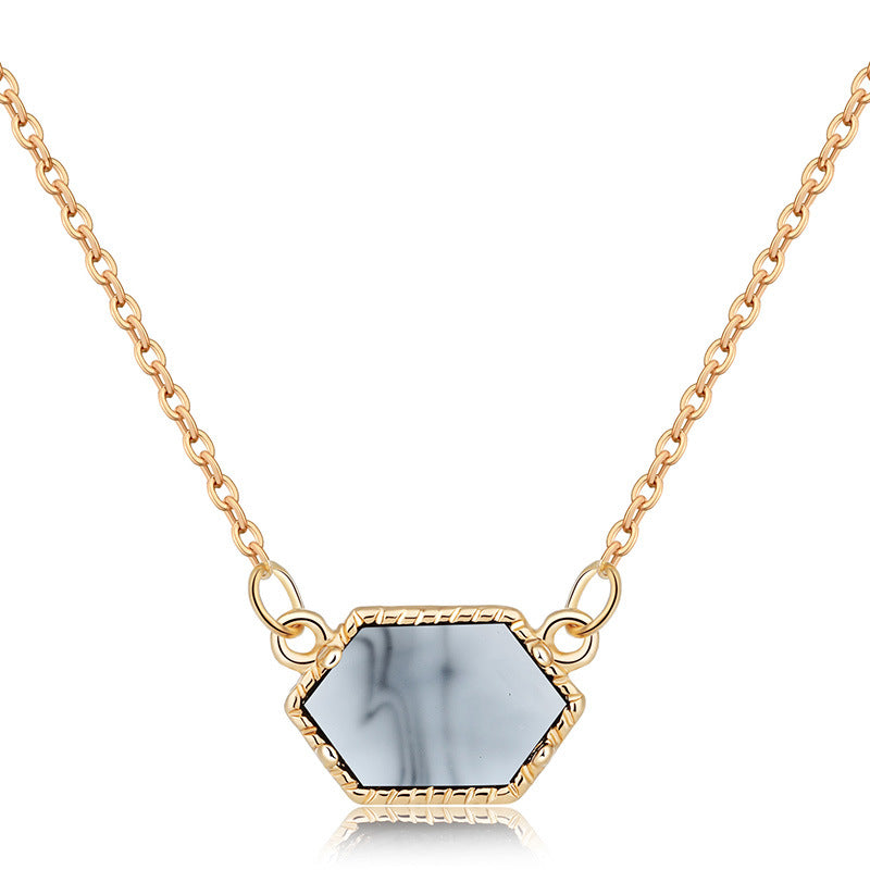 fashion simple multicolor crystal cluster turquoise diamond pendant necklace