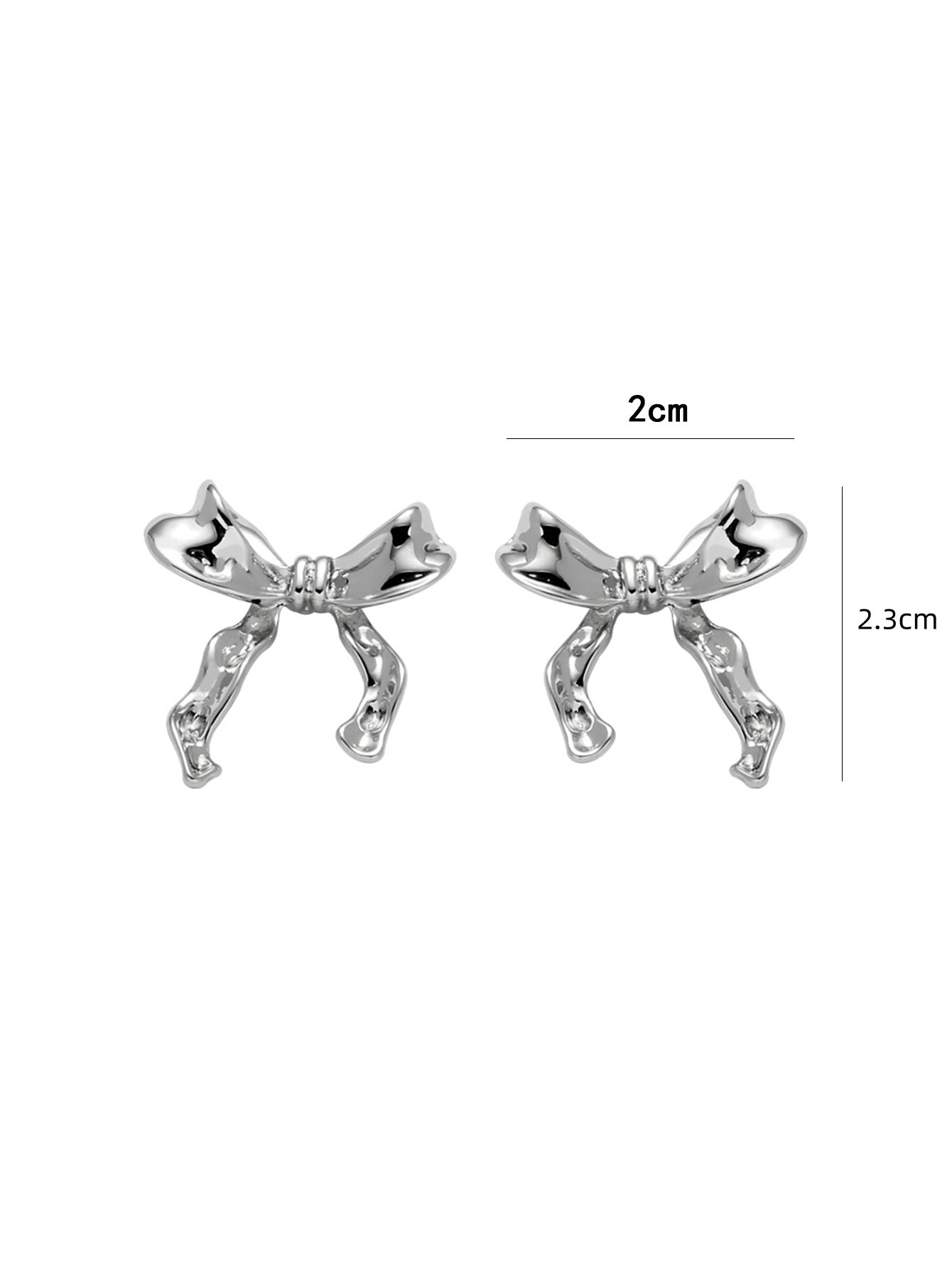 1 pair japanese style simple style bow knot alloy ear studs