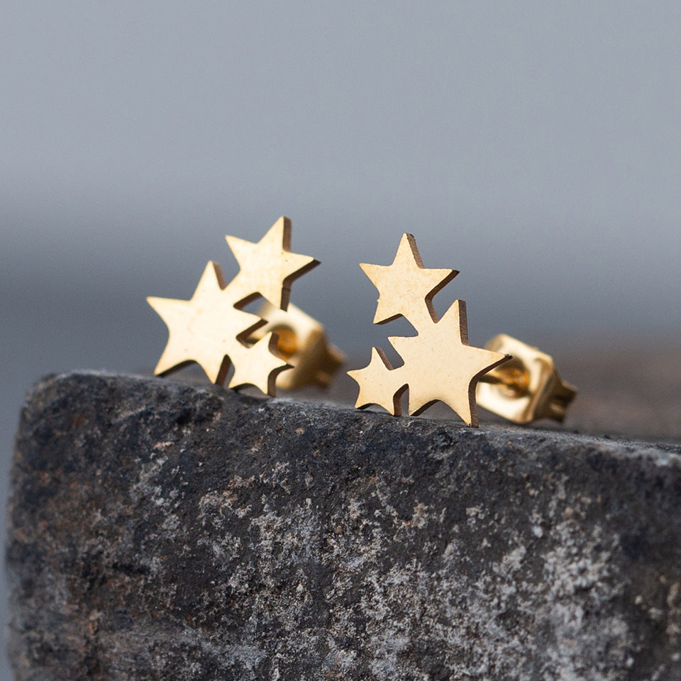 1 Pair Simple Style Animal Plating Stainless Steel Ear Studs