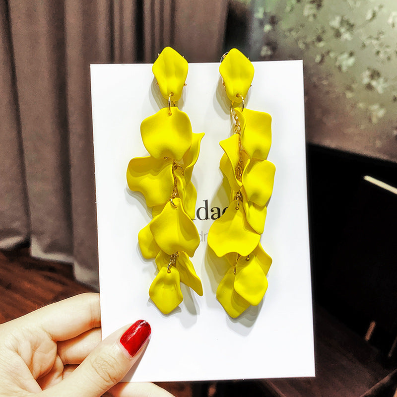 fashion flower inlaid shell arylic no inlaid earrings