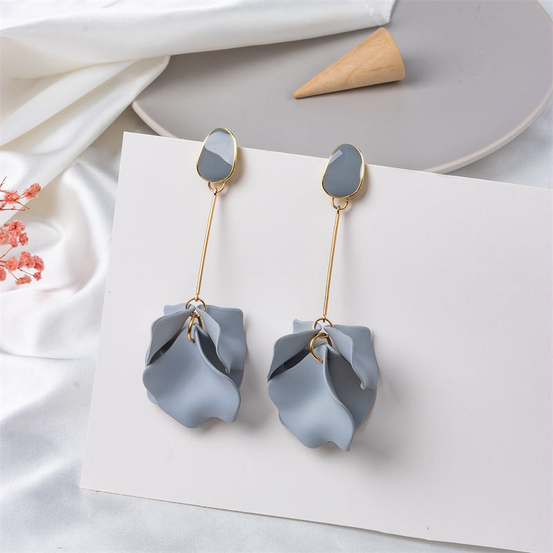 creative acrylic rose petal earrings fashion earrings