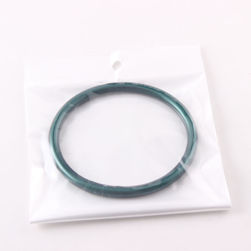 retro round silica gel unisex buddhist bangle
