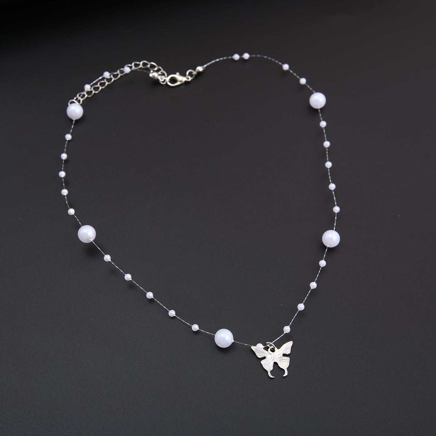 modern style butterfly alloy pendant necklace