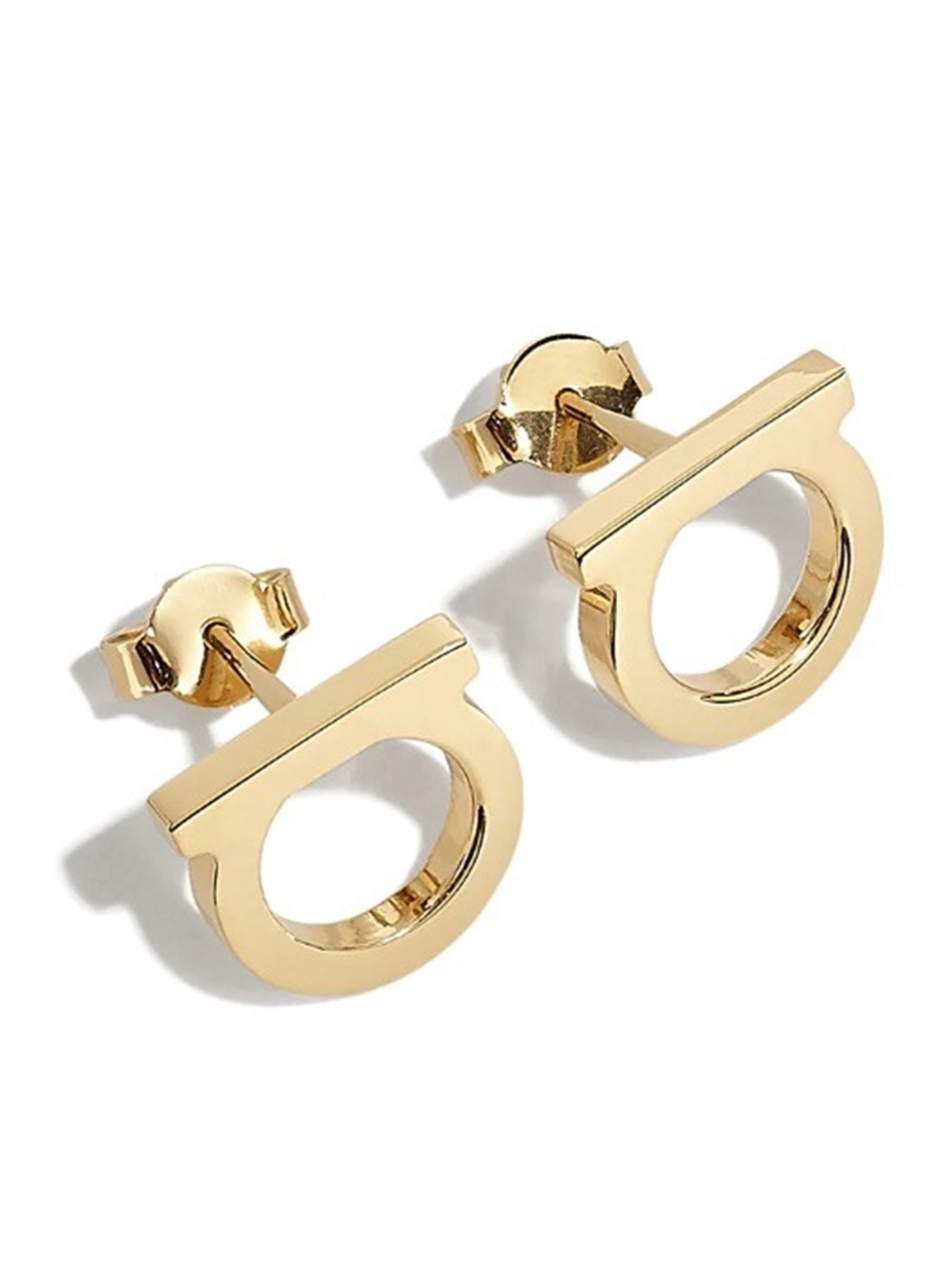 1 pair simple style solid color inlay titanium steel zircon ear studs