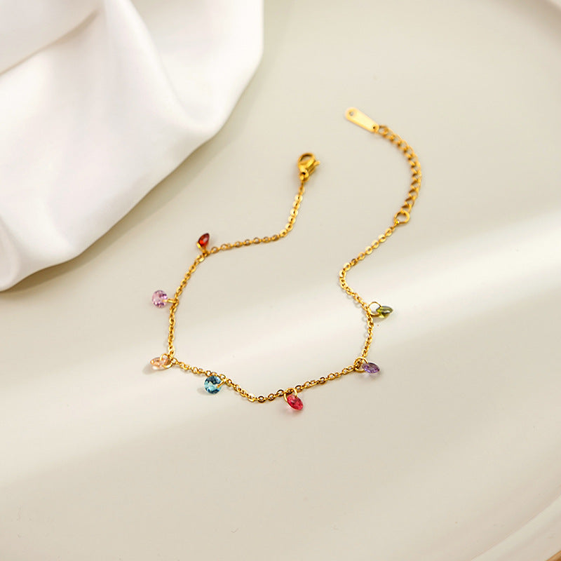 sweet flower stainless steel plating bracelets