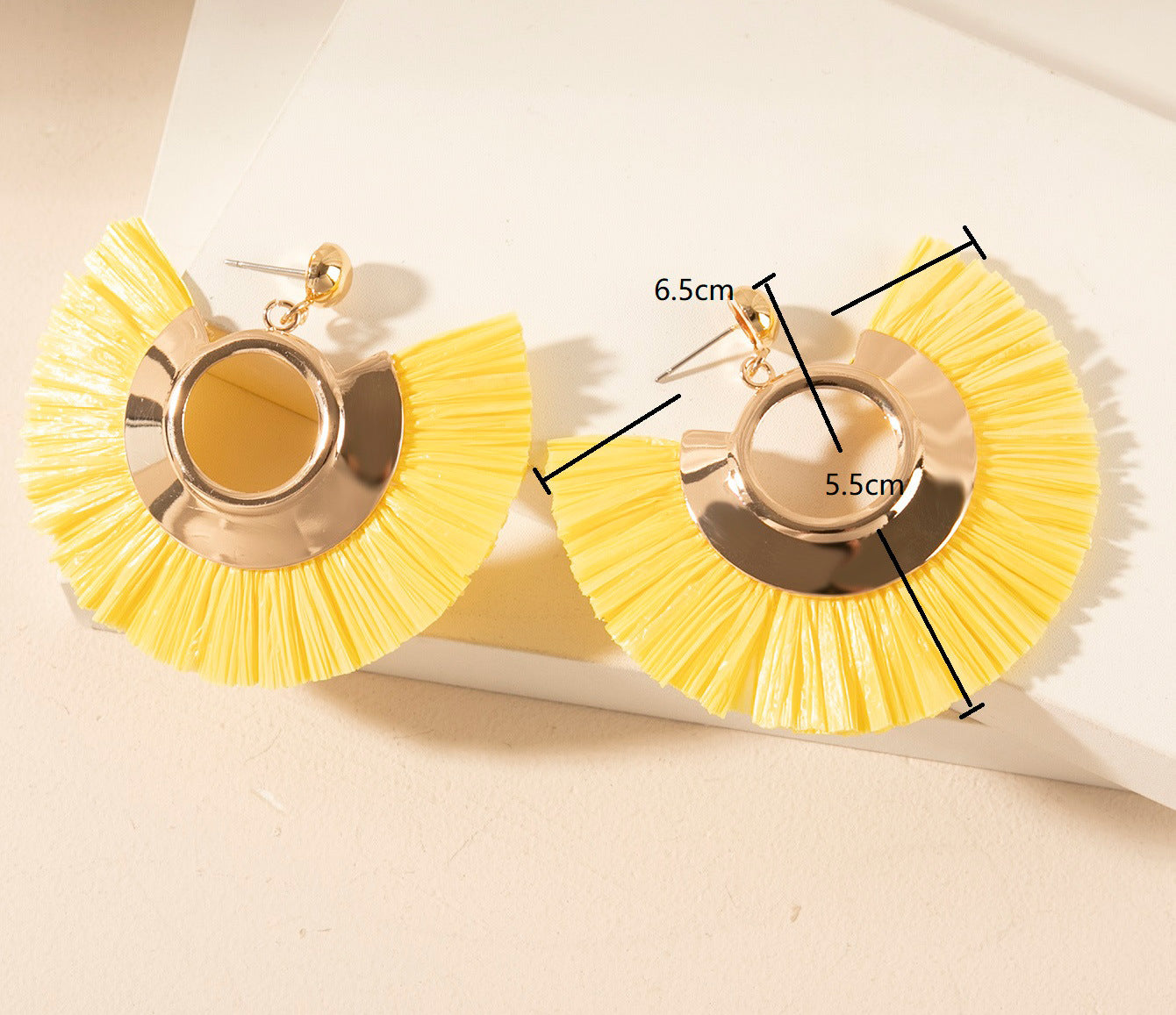 beach sector rattan drop earrings