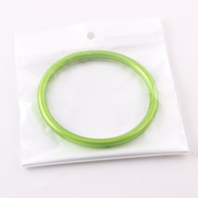 retro round silica gel unisex buddhist bangle