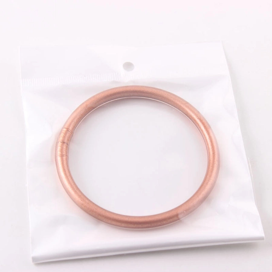 retro round silica gel unisex buddhist bangle