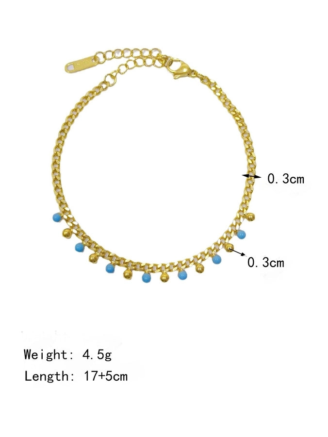 304 Stainless Steel 18K Gold Plated Simple Style Commute Plating Geometric Bracelets Necklace