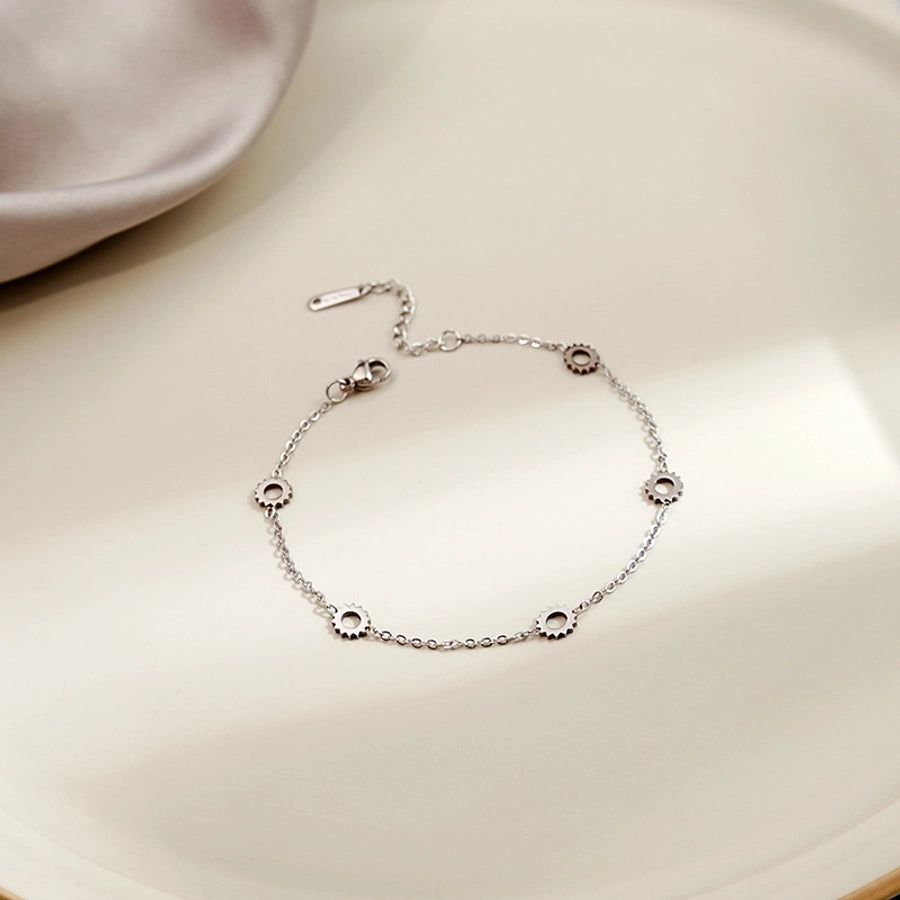 sweet flower stainless steel plating bracelets