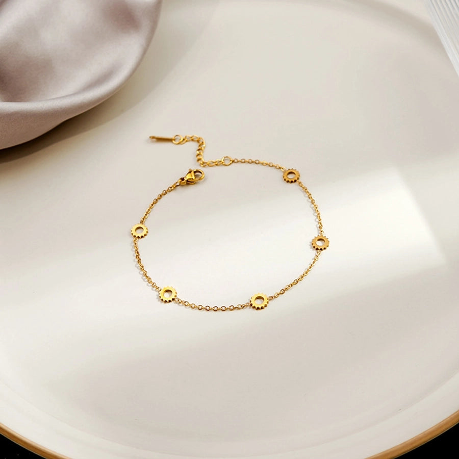 sweet flower stainless steel plating bracelets