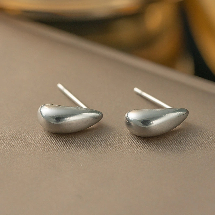 1 Pair Romantic Sweet Simple Style Water Droplets 316 Stainless Steel Titanium Steel 18K Gold Plated Ear Studs