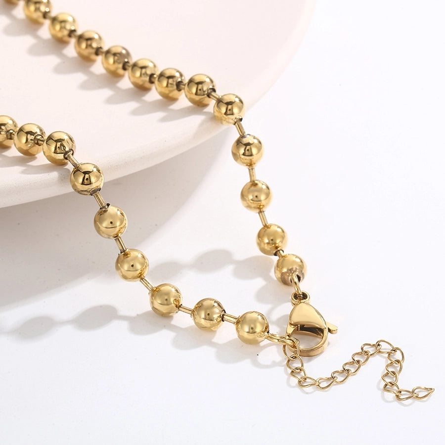 Stainless Steel 18K Gold Plated Streetwear Plating Heart Shape Bracelets Necklace