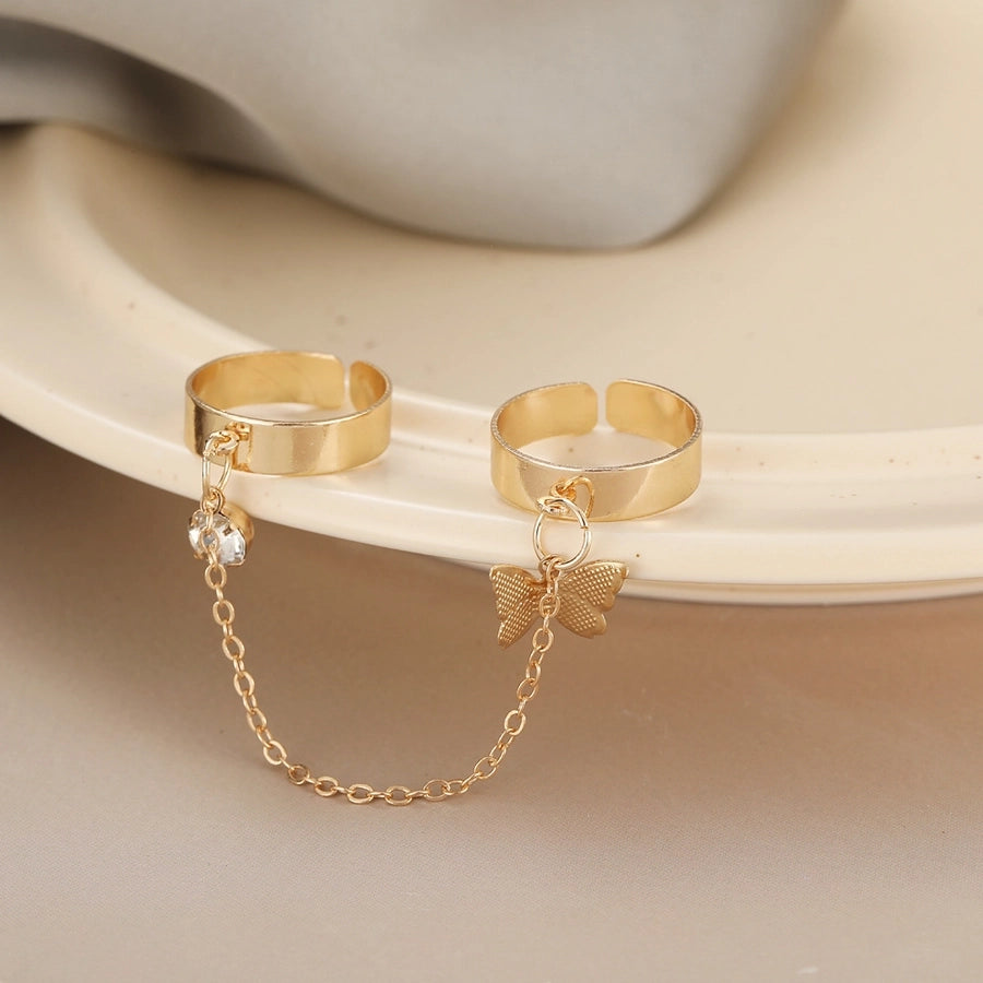 punk simple fashion temperament women's jewelry cute diamond ring
