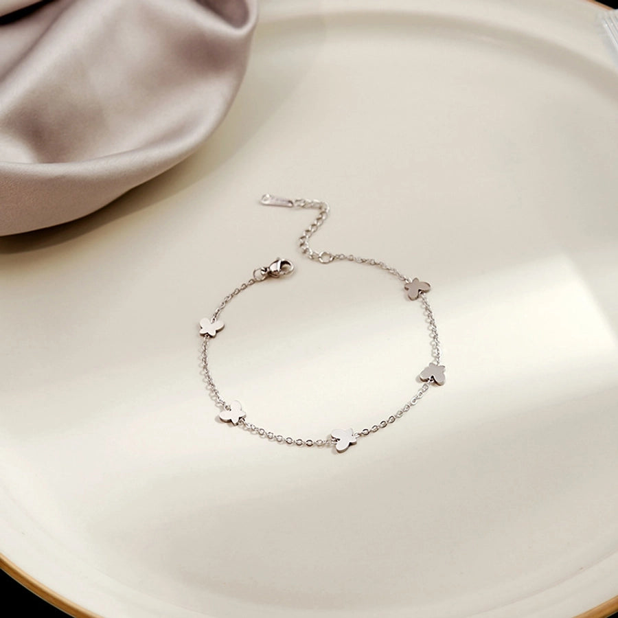 sweet flower stainless steel plating bracelets