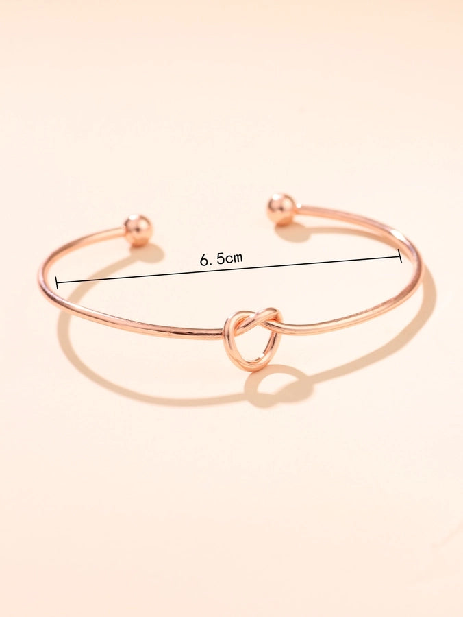 elegant heart shape twist alloy plating inlay rhinestones rose gold plated women's cuff bracelets