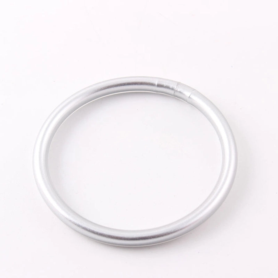 retro round silica gel unisex buddhist bangle