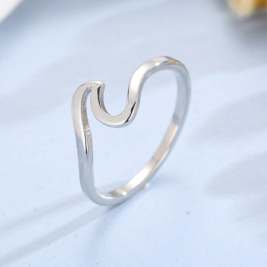 simple style solid color titanium steel plating 18k gold plated rings