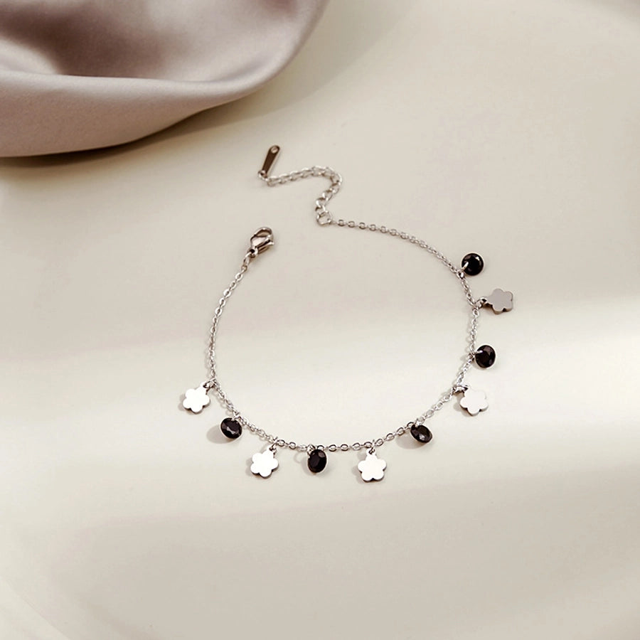sweet flower stainless steel plating bracelets