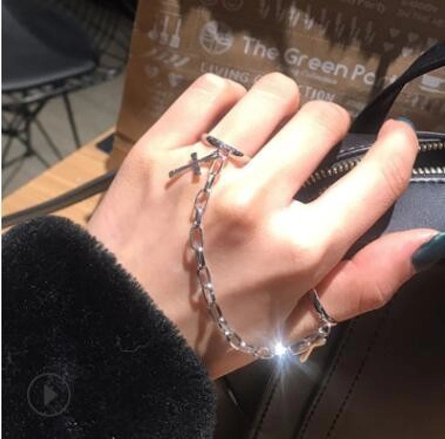 punk simple fashion temperament women's jewelry cute diamond ring