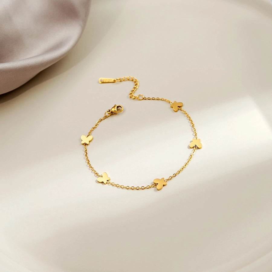 sweet flower stainless steel plating bracelets