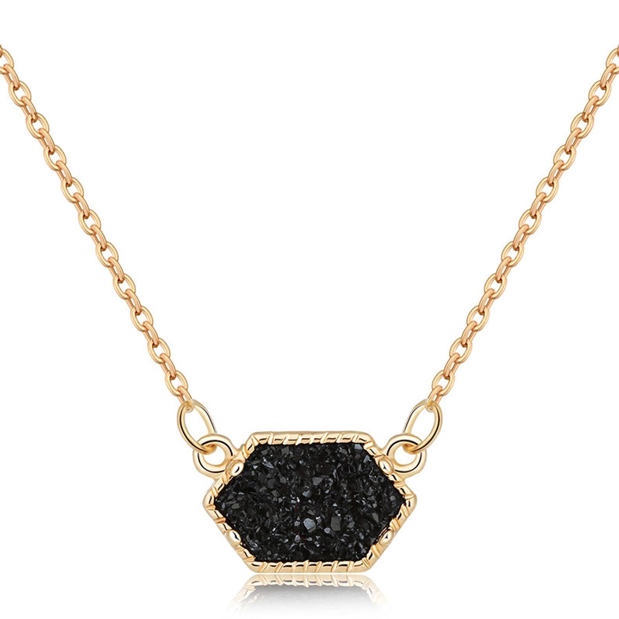 fashion simple multicolor crystal cluster turquoise diamond pendant necklace