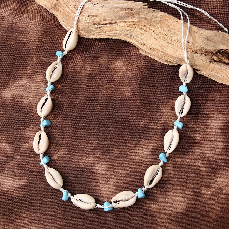 hawaiian shell shell knitting women's necklace
