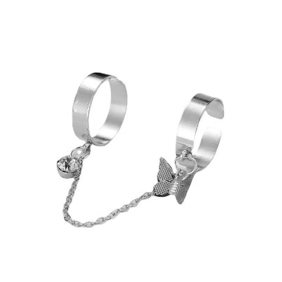 punk simple fashion temperament women's jewelry cute diamond ring