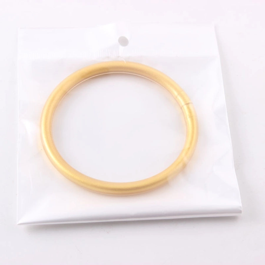retro round silica gel unisex buddhist bangle