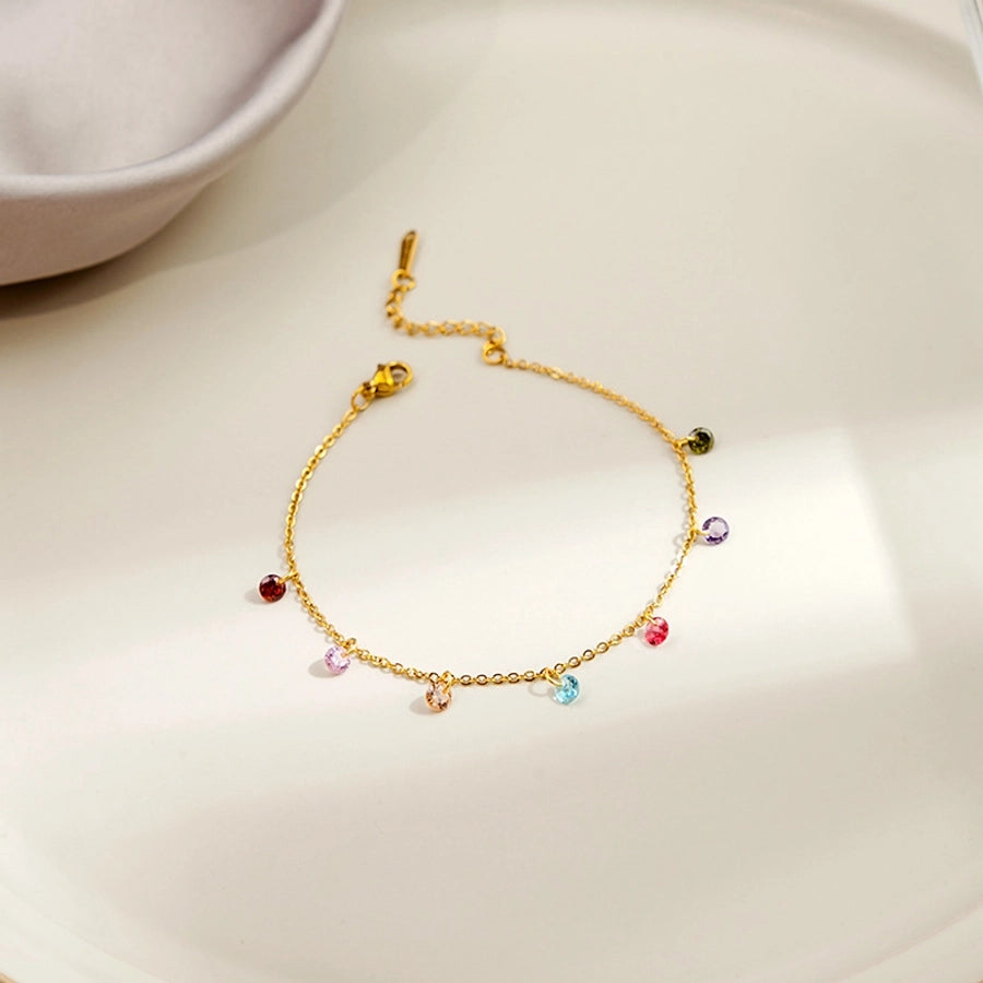 sweet flower stainless steel plating bracelets