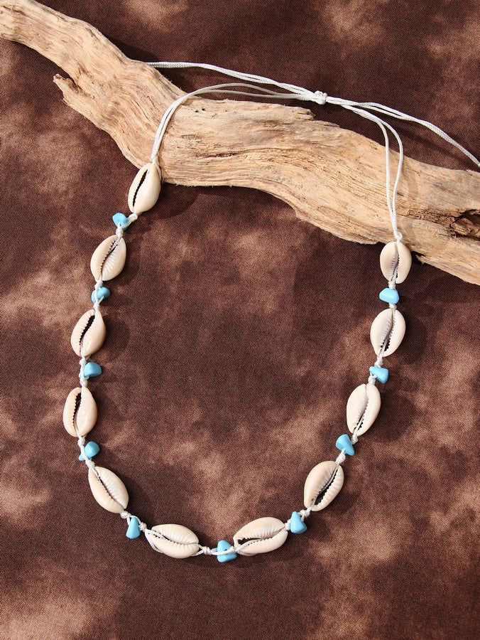 hawaiian shell shell knitting women's necklace